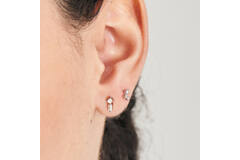  Ear Edit - Oorstekers - Zilver / Gerodineerd - Opaal